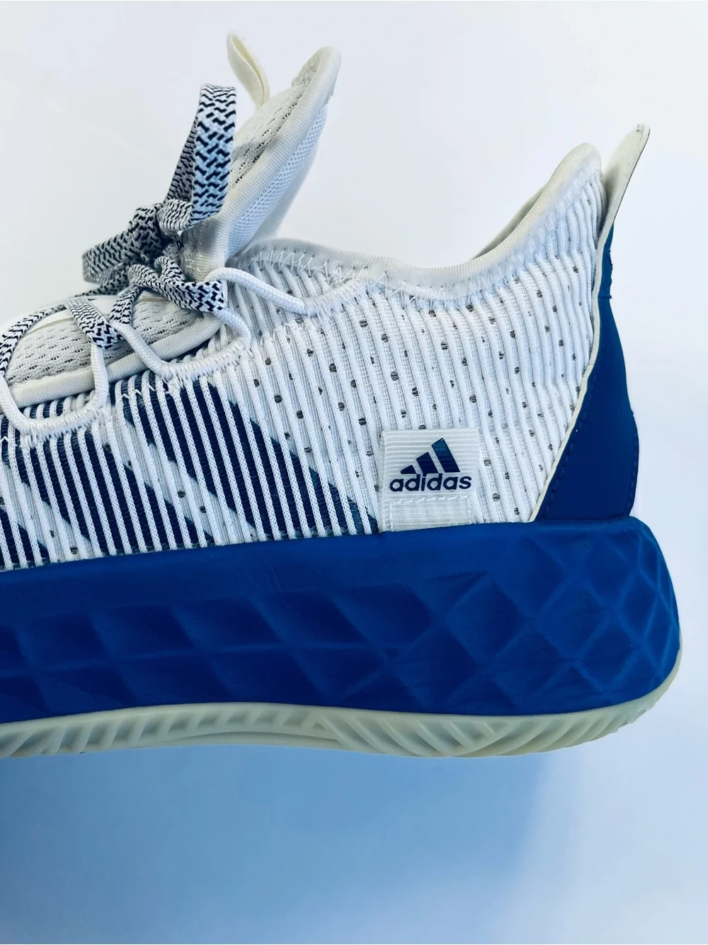 Adidas Boost Light Strike Athletic Shoes #FE9505 White Blue Men’s :10 Sneakers
